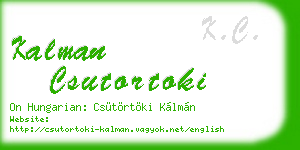 kalman csutortoki business card