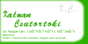 kalman csutortoki business card